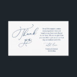 Wedding Hartelijk dank, in Classy Romantic Navy Bl Informatiekaartje<br><div class="desc">Dit is de Moderne minimalistische,  Classy Romantic Navy Blue Script,  Wedding receptie Enclosure Kaart. U kunt de doopvontkleuren veranderen,  en uw trouwdetails in de passende doopvont/het schrijven toevoegen. #TeeshaDerrick</div>