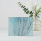 Wedding Hartelijk dank Kaart Turquoise en Lavender (Staand voorkant)