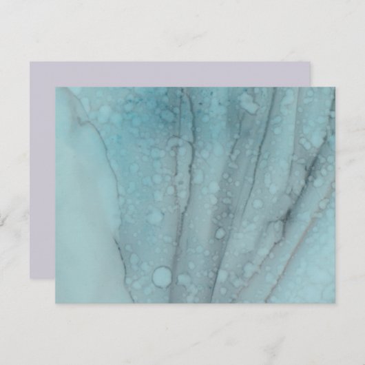 Wedding Hartelijk dank Kaart Turquoise en Lavender (Voorkant / Achterkant)