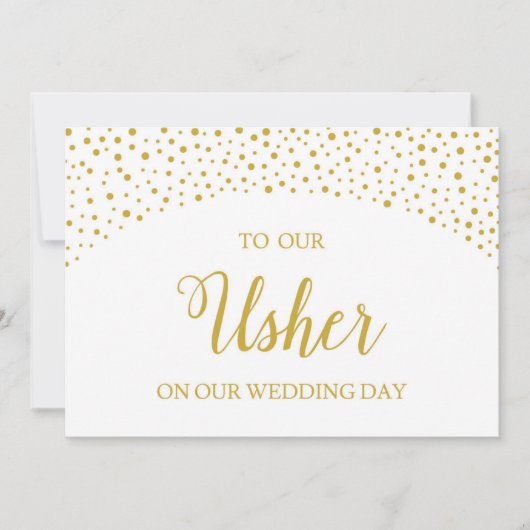 Wedding Hartelijk dank voor Usher Kaart (Voorkant)