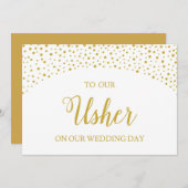 Wedding Hartelijk dank voor Usher Kaart (Voorkant / Achterkant)