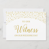 Wedding Hartelijk dank voor uw getuigenis Kaart (Voorkant)