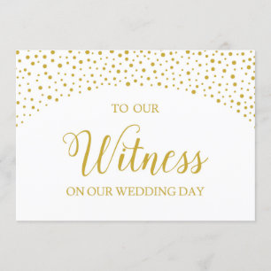 Wedding Hartelijk dank voor uw getuigenis Kaart