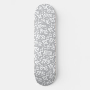 Wedding Hawaiian White Flower Skateboard