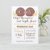 Wedding Hay Bales BRUILOFT UITNODIGING (Staand voorkant)