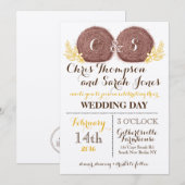 Wedding Hay Bales BRUILOFT UITNODIGING (Voorkant / Achterkant)