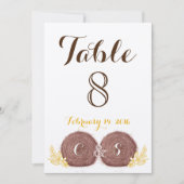Wedding Hay Bales TABLE NUMBER KAART (Voorkant)