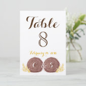 Wedding Hay Bales TABLE NUMBER KAART (Staand voorkant)