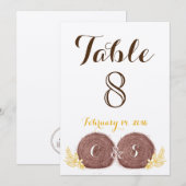 Wedding Hay Bales TABLE NUMBER KAART (Voorkant / Achterkant)