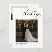 Wedding Heart Bedankt voor het schrijven van het s Kaart (Voorkant / Achterkant)