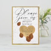 Wedding-Heart Carving Invitation Kaart (Staand voorkant)