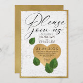 Wedding-Heart Carving Invitation Kaart (Voorkant / Achterkant)