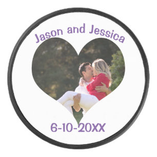 Wedding Heart Foto Hockey Puck