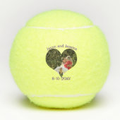 Wedding Heart Foto Tennisballen (Voorkant)