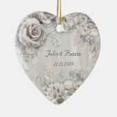 () Wedding Heart Keramisch Ornament (Rechts)