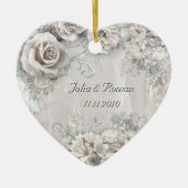 () Wedding Heart Keramisch Ornament (Voorkant)