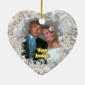 () Wedding Heart Keramisch Ornament (Achterkant)