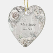 () Wedding Heart Keramisch Ornament (Links)