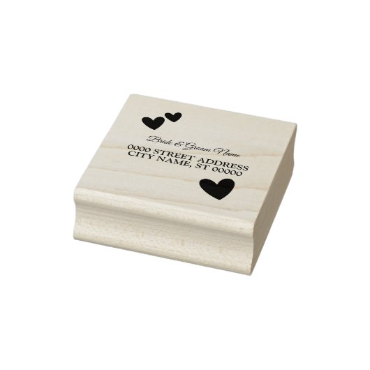 Wedding Heart Lijst Party Retouradres Rubberstempel (Stempel)