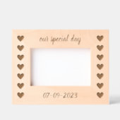 Wedding Heart Pattern Custom houten foto lijst Gegraveerde Lijstjes (Voorkant)