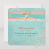 Wedding Heart Ribbon Uitnodiging (Voorkant)