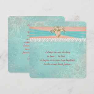 Wedding Heart Ribbon Uitnodiging