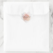 Wedding Heart Sticker Peach Pink Rosebud (Tas)