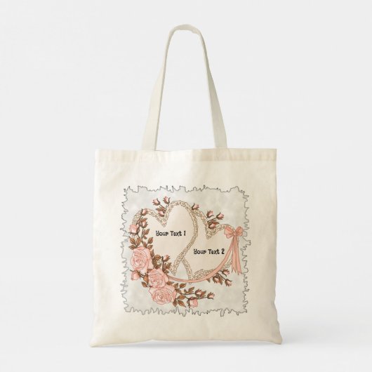 Wedding Hearts canvas tas (Achterkant)