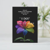 🌈 Wedding Hearts in Bloom Save The Date (Staand voorkant)