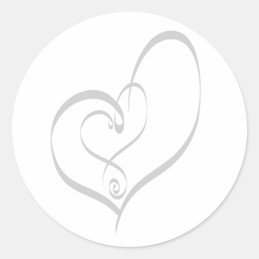 Wedding Hearts Invitation Envelope Seal Ronde Sticker (Voorkant)