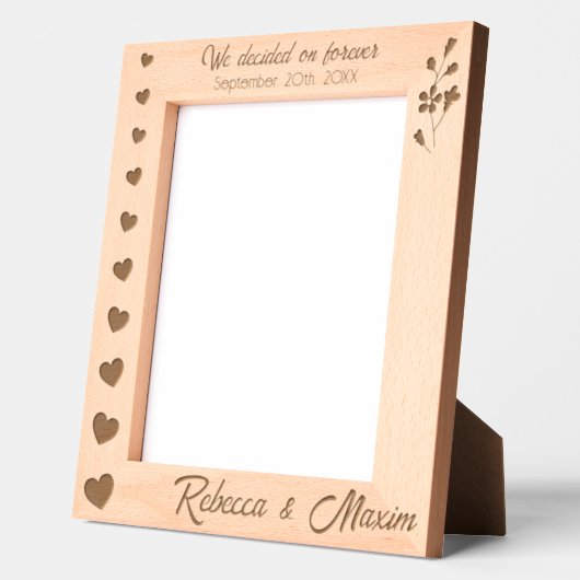 Wedding Hearts We besloten op Forever Custom 8x10 Gegraveerde Lijstjes (Links)