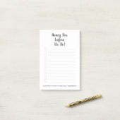 Wedding Honey Dos Checklist Post-it® Notes (Op bureau)