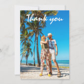Wedding Honeymoon Foto Dank u Bedankkaart (Voorkant)
