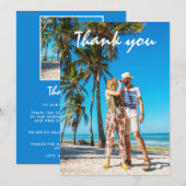 Wedding Honeymoon Foto Dank u Bedankkaart (Voorkant / Achterkant)