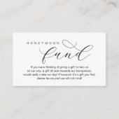Wedding Honeymoon Fund, A Note on Gifts Informatiekaartje (Voorkant)