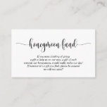 Wedding Honeymoon Fund en Wish, modern script Informatiekaartje<br><div class="desc">Dit is het moderne simpele kalligrafiescript,  de Kaart van de Versluiting van het huwelijk. U kunt de doopvontkleuren veranderen,  en uw huwelijkshuwelijkshuwelijkswens of huwelijksmaanfondsdetails in de passende doopvont/het schrijven toevoegen. #TeeshaDerrick</div>