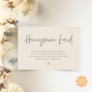 Wedding Honeymoon Fund Wish Cash Informatiekaartje