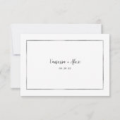 Wedding Honeymoon-kaart | gewone zilverlijst Kaart (Achterkant)