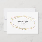 Wedding Honeymoon-kaart | lijst van gewoon goud Kaart (Achterkant)