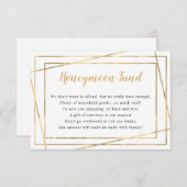 Wedding Honeymoon-kaart | lijst van gewoon goud Kaart (Voorkant / Achterkant)