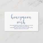 Wedding Honeymoon wens, Minimal, Navy blue font, Informatiekaartje<br><div class="desc">Dit is de Wedding honeymoon-wenssluitingskaart,  in een modern,  minimaal,  schoon ontwerpthema,  in Navy blue font. U kunt de doopvontkleuren veranderen,  en uw trouwdetails in de passende doopvont/het schrijven toevoegen. #TeeshaDerrick</div>