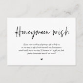 Wedding Honeymoon Wensfonds Cash Informatiekaartje (Voorkant)