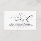 Wedding Honeymoon Wish, Fund, Minimal Clean Informatiekaartje (Voorkant)
