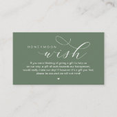 Wedding Honeymoon Wish, Modern Classy  Informatiekaartje (Voorkant)