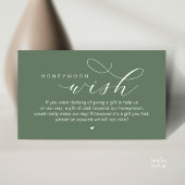 Wedding Honeymoon Wish, Modern Classy  Informatiekaartje