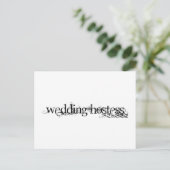 Wedding Hostess Briefkaart (Staand voorkant)