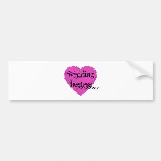 Wedding Hostess Bumpersticker (Voorkant)