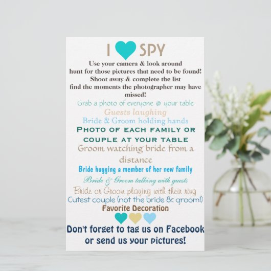 Wedding I Spy (Staand voorkant)