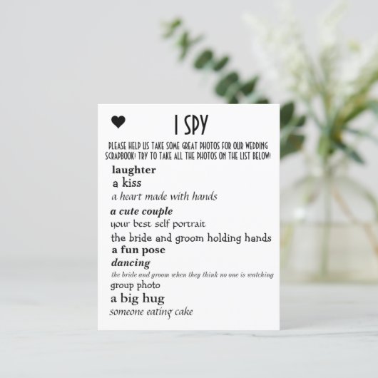 Wedding I Spy (Staand voorkant)