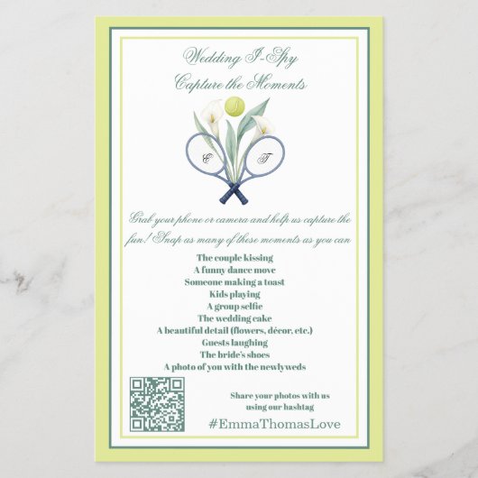 Wedding I-Spy Photo Scavenger Hunt Kaart Fun (Voorkant)